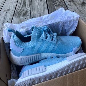 RARE Aqua Blue Adidas NMD R1 Shoes